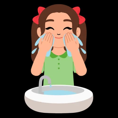 Wash Face illustration