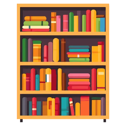 Bookshelf illustration