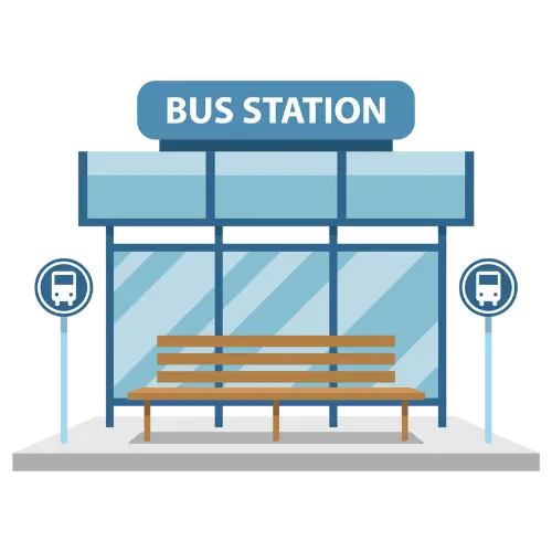 Bus Station illustration