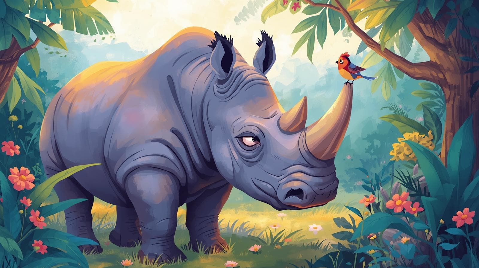 The Rhino and the Bird