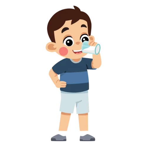 Nepali phrase: उसले मभन्दा कम पानी पियो (He/She drank less water than me)