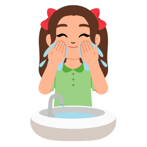 Wash Face illustration